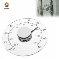 Nhiệt kế cửa sổ TIEZI, Đồng hồ đo nhiệt độ ngoài trời trong suốt không thấm nước, Đồng hồ trạm thời tiết Con trỏ tròn bằng thép không gỉ Máy kiểm tra độ C Acrylic cho gia đình