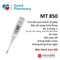 Nhiệt kế điện tử dạng bút Microlife MT850 đầu dò vàng đo môi trường, thân nhiệt, nước tắm, bình sữa, nhanh, chính xác