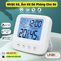 Nhiệt kế đo độ ẩm, Ẩm kế, Nhiệt kế điện tử, máy đo nhiệt độ phòng cho bé