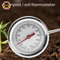 Nhiệt Kế Đo Nhiệt Độ Đất Trồng Cây Bằng Thép Không Gỉ