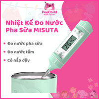 Nhiệt kế đo nước pha sữa đo nước tắm MISUTA que đo nhiệt độ sữa thức ăn điện tử chính xác có nắp đậy