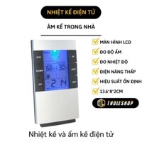 Nhiệt kế đo phòng - Nhiệt Kế Điện Tử Và Ẩm Kế Trong Nhà kiêm đồng hồ màn hình LCD thiết kế để bàn 5538