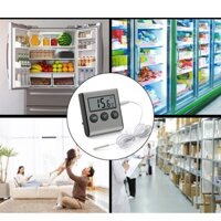 Nhiệt kế kỹ thuật số Báo động LCD Hồ sơ tối đa / phút cho tủ lạnh Tủ lạnh Tủ lạnh