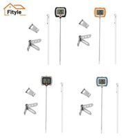 Nhiệt Kế Kỹ Thuật Số Nhà Bếp Nhiệt Kế Thực Phẩm Xoay Màn Hình LCD Đầu Dò Dài Cho Thổ Nhĩ Kỳ Lò Nướng Kẹo Bò Làm Bếp Nướng