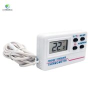 Nhiệt kế tủ lạnh kỹ thuật số Nhiệt kế tủ lạnh ngoài trời trong nhà với 2 cảm biến và cho nhà hàng tại nhà Dễ dàng lắp đặt Dễ dàng sử dụng