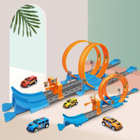 NHIỀU HÃNG H-Whell China ]ĐỒ CHƠI ĐƯỜNG ĐUA HOT WHEELS 2 VÒNG 4 VÒNG