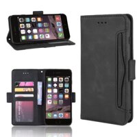 Nhiều Khe Cắm Thẻ Vỏ Cho iPhone 7 8 Plus Ví Dành Cho iPhone7 iPhone8 Da PU Khóa Từ Flip Cover