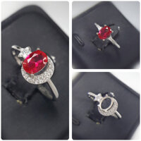 Nhiều Kích Cỡ Nhiều Kiểu Mặt Đá Quý Nhẫn Phụ Kiện Giá Đỡ Mặt Trăng Ngôi Sao Phong Cách Tinh Tế Nhẫn Giá Đỡ 5x7mm #JZ310KT#