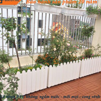 (Nhiều kích thước, hỗ trợ Sơn màu) Chậu trồng cây 70*30*30cm gỗ composite mẫu có hàng rào hàng loại 1