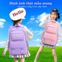 Nhiều mẫu balo màu hồng tím cấp 1-2 cho bé gái, balo cặp đi học, ba lô công chúa chống gù lưng