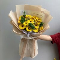(Nhiều Mẫu) Bó Hoa Hương Dương Size Trung Bouquet Of Flowers (Hoa Sáp Thơm)