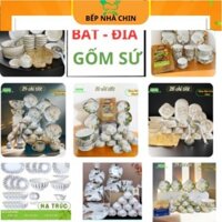 (Nhiều mẫu ) Bộ tô chén bát dĩa ăn cơm hoa tiết 4Dgốm sứ bát tràng, bộ đồ ăn cao cấp, bao bù bể vỡ_M152