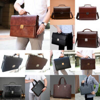 Nhiều mẫu Cặp khóa số công sở Túi xách da đựng laptop 14 15 inch Cặp sách công sở cdb11