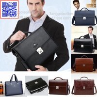 Nhiều mẫu Cặp khóa số văn phòng túi xách tay da đựng laptop 13 14 15,6 inch Cặp sách văn phòng Túi da công sở bgal2