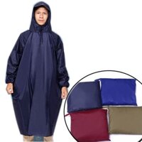 [Nhiều màu chọn] Áo Mưa Vải Dù Bít Kín Người Siêu Bền 1 Người Áo Mưa Không Xẻ Tà dài 1M4