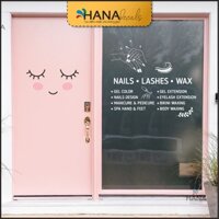 [NHIỀU MẪU] Decal Dán Cửa Kính Bảng Giá Tiệm Nail, Spa, Thẩm Mỹ Viện FREE Thiết Kế - MEN