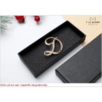 NHIỀU MẪU Ghim cài áo vest chữ cái - phụ kiện cài áo - Full box - D