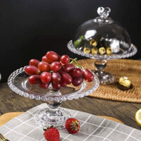 (nhiều  mẫu)  Khay đựng bánh kẹo thuỷ tinh có nắp