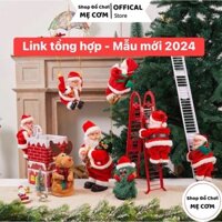 [NHIỀU MẪU-LOẠI 1] Đồ chơi ông già Noel leo dây, lộn nhào, leo thang, chui ống khói, cưỡi tuần lộc