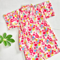 [NHIỀU MẪU- NHIỀU SIZE] Yukata bé gái size 70 80 90 95 - hàng nội địa Nhật
