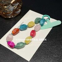 Nhiều Màu Sắc Hình Đặc Biệt Đính Hạt Dây Điện Thoại Di Động Dây Ngắn Dây Nylon Mạnh Dây Cổ Tay Dây Cao Cấp Vòng Tay Vòng Tay Chống Mất Móc Khóa Treo Dây Xích Influencer Cao Cấp Fema