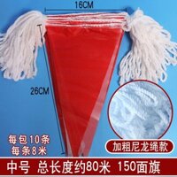 Nhiều Màu Sắc Tam Giác Dây Cờ Xây Dựng Ngoài Trời Mở Dây Tùy Chỉnh Cờ Năm Màu Hình Tam Giác Cờ Cưới Colo