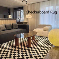 Nhiều Màu Tùy Chọn Checkerboard Thảm Phòng Khách Sofa Bàn Cà Phê Thảm Chống Vết Bẩn Và Chống Trơn Trượt