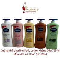 [Nhiều màu] Vaseline EM326 sữa dưỡng thể vaseline mỹ vòi xanh kem body lotion sáng mịn, dịu da 725ml