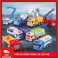 Nhiều mẫu xe bồn phun nước, xe cứu hoả, mô hình xe cứu hộ phun nước có đèn và nhạc, xe tải, đồ chơi bé trai yêu thích