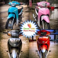 [Nhiều màu]Tem trùm xe wave alpha màu loang(1 bộ tem không kèm tem crom,crom mua riêng)