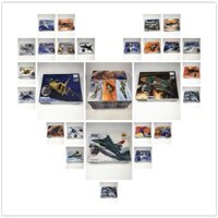 Nhiều mô hình máy bay quân sự lắp ráp kèn khác nhau, máy bay chiến đấu 1/144, máy bay chiến đấu, máy bay ném bom, máy bay tấn công