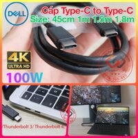 (Nhiều SIZE) Cáp hai đầu Type-C nối Laptop, Macbook ra màn hình 5K 60hz 4K FULL HD sạc 100W 5GB 10GB, 0.5M 1M 1.5M 1.8M
