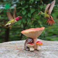 Nhím Vườn Tượng Chim Ăn Tượng Điêu Khắc Nhỏ Cho Sân Nghệ Thuật Hiên Nhà Ngoài Trời Sân Micro Phong Cảnh Trang Trí