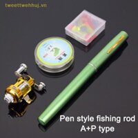 Nhíp Bút Cần Câu Mini Di Động Cần Câu Bộ Penfishingrod Bút Cần A + P Dòng Trống Cuộn VN