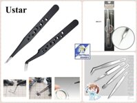 Nhíp gắp tweezers cong dẹt nhọn manwah ustar các loại
