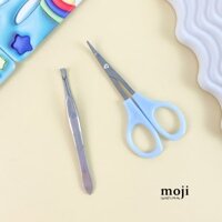 Nhíp nhổ chân mày kèm kéo tỉa Pastel color little heart