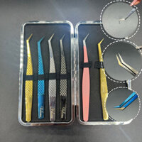 nhíp nối mi hoa hồng đen phủ nhám nano-PAKISTAN_DỤNG CỤ NỐI MI_QUYÊN QUYÊN