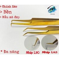 Nhíp Nối Mi Mũi L45/90độ  nhẹ bền ( Nhíp gấp được nhiều kĩ thuật: Classic, Volume 2-3D, Volume Fan Tay Mega, tách mi )