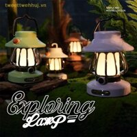 Nhíp Snail Vintage Cắm Trại Đèn Ngủ Sạc Di Động Ngoài Trời Đèn Bàn Lều Cắm Trại Xung Quanh Đèn VN