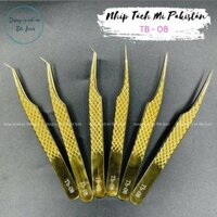 Nhíp tách mi Pakistan TB-08 Siêu bền nhíp Tách thẳng, Tách heo, Tách kim chất liệu thép không gỉ Dụng Cụ Nối Mi Đài Loan