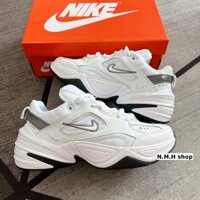 [N.H.M shop] | Full Box + Tặng Kèm Tất | Giày Sneaker M2K Tekno Cool White WHITE/COOL GREY/BLACK BQ3378-100 ( SC )