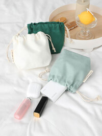 Nhỏ Ba Chiều Gói Túi Dây Rút Vải Túi Bảo Quản Nữ Sinh Mỹ Phẩm Son Môi Chìa Khóa Đồng Xu Ví Mini