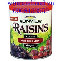 Nho đỏ khô Sunview không hạt 425g