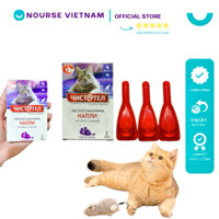 Nhỏ gáy Nga chống ve rận cho mèo Chistotel Nhỏ gáy ngừa ve rận siêu hiệu quả NourseVietnam DN01(1ml)