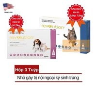 Nhỏ Gáy Revolution (Mỹ) - Trị Ve, Rận, Bọ Chét - Trị Nội Ngoại Ký Sinh Trùng Cho Chó Mèo