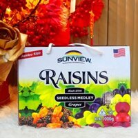 Nho khô 3 màu Raisins Mỹ | Túi giấy 1kg