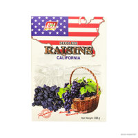Nho Khô Đen Raisins 100g Hộp Trắng
