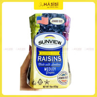 Nho Khô Không Hạt Mỹ SUNVIEW - Raisins Made With Seedless Medley Grapes 425g