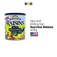 Nho khô không hạt SUNVIEW RAISINS vị thập cẩm 425g nhập khẩu Mỹ