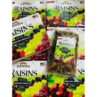 Nho khô Mỹ Raisins Sunview không hạt vị thập cẩm (3 hương vị)